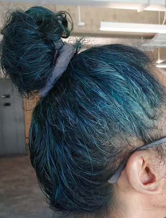 hair colour: cobalt blue | Rizal Farok